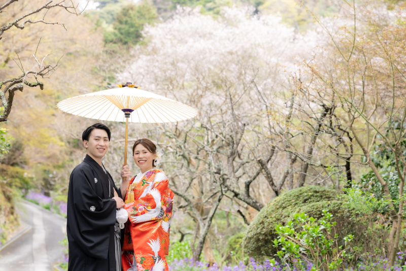 お花見しながらご撮影を楽しんで頂きました。