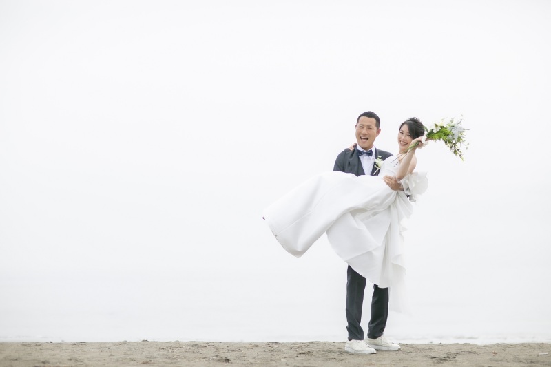 材木座海岸へご移動。