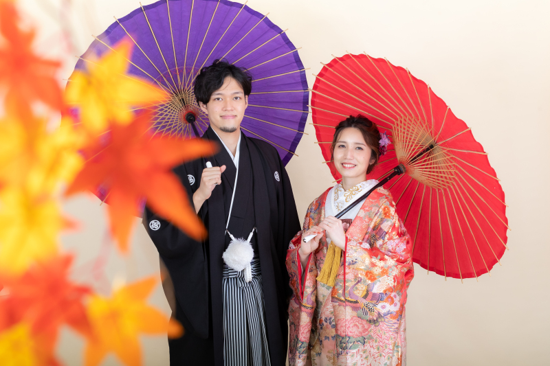 お色直し後は、スタジオにてご撮影。