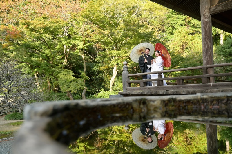 水鏡ショット。