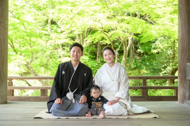 お子様と３人のショット