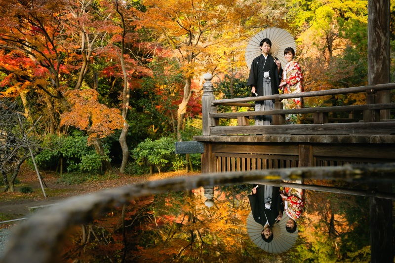 秋の紅葉シーズンの撮影