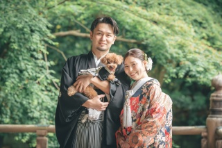 【和装１着・ペットも大切な家族♪】10/21～11/24撮影★鎌倉市内の寺院でペットと一緒に撮影　衣裳・美容・写真データ100枚