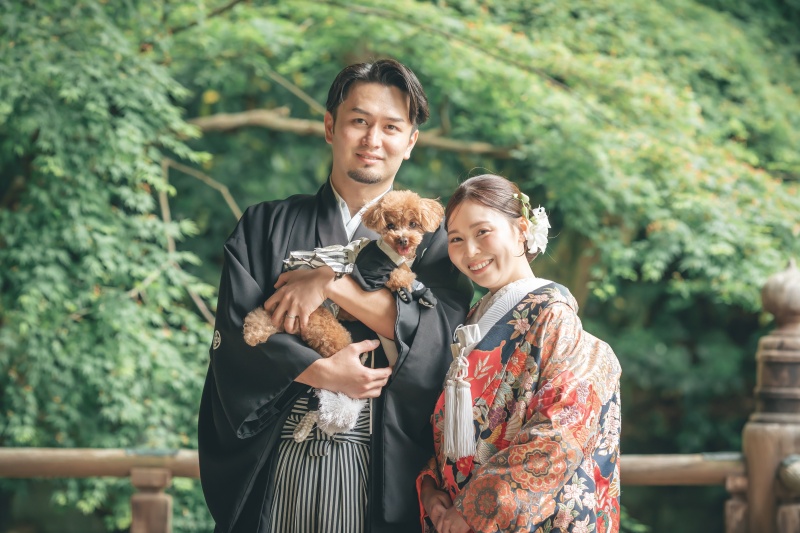 【和装１着・ペットも大切な家族♪】9/20～10/10撮影★鎌倉市内の寺院でペットと一緒に撮影　衣裳・美容・写真データ100枚