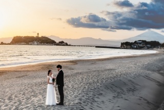 【和装＆洋装】6/1～6/30平日★鎌倉市内の寺院＋湘南の海オープニングムービー付撮影プラン★衣裳差額無し　美容データ１５０枚