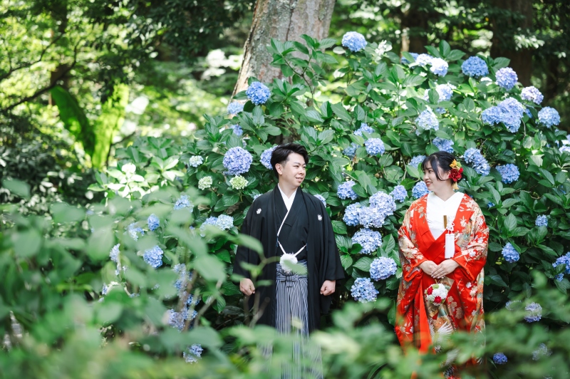 【和装２着】6/1～6/30の平日『古都鎌倉』周遊プラン♪鎌倉市内の寺院＋街並みで撮影　衣裳差額無し・美容・撮影データ１５０枚