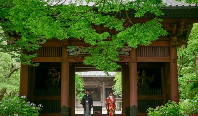 早割20組様♪10/1~11/25の撮影 和装2着着て鎌倉市内の寺院2カ所巡って撮影★ 衣裳差額無し・230枚データ付