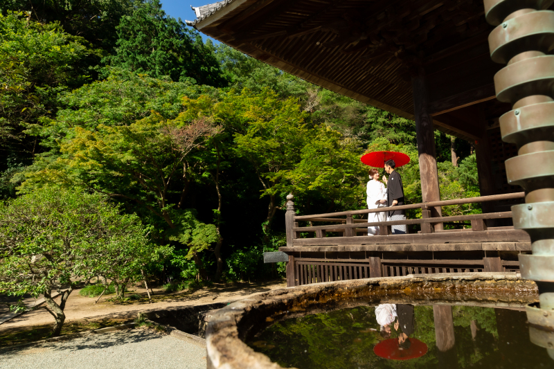 【和装&洋装】7/1~9/10の撮影 和装;鎌倉市内の寺院&洋装;スタジオで撮影 衣裳差額なし・美容・撮影データ100カット付き