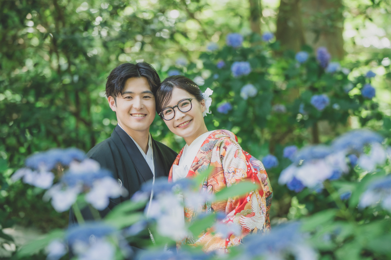 【和装１着】早割♪紫陽花の時期6/1～6/30の撮影★鎌倉市内の寺院で撮影　衣裳・美容・撮影データ100カット