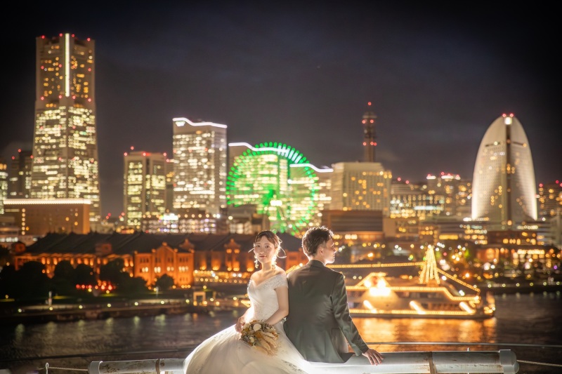 【和装＆洋装】コスパ◎6/1～7/31平日撮影　和装；スタジオ＆洋装；大桟橋ナイト撮影・衣裳差額無し・美容・写真データ100枚付