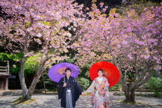 【和装＆洋装】1万円OFF♪新緑の季節4/11～4/24の平日★鎌倉市内の寺院と江ノ島が見える海　衣裳・美容・撮影データ210枚