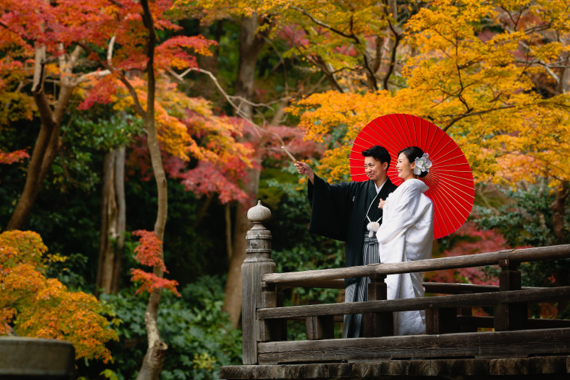 【和装1着】12/16~12/29 まだまだ紅葉♡好きな和装1着着て鎌倉市内の寺院で撮影★衣裳差額なし・美容・撮影データ100枚