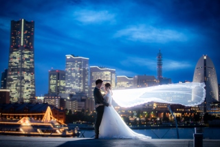 2月の平日撮影★和装&rArr;スタジオ＆洋装&rArr;横浜大桟橋で撮影★和洋プラン　衣裳（２着）・美容・データ150枚付き