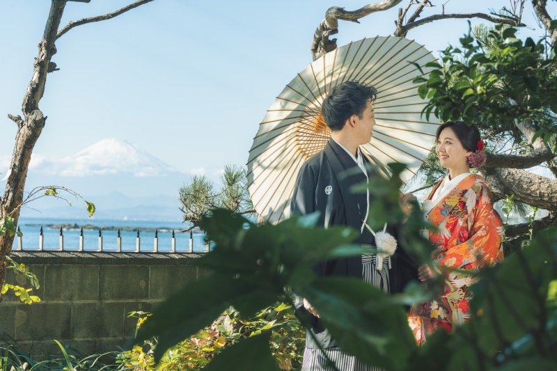12/25~1/31期間限定★早割2大特典!海が見える日本庭園で撮影★和装壱点プラン(衣裳1着)・美容・撮影データ130カット付