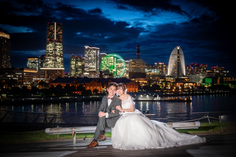 【和装＆洋装】コスパ◎6/1～7/31平日撮影　和装；スタジオ＆洋装；大桟橋ナイト撮影・衣裳差額無し・美容・写真データ100枚付