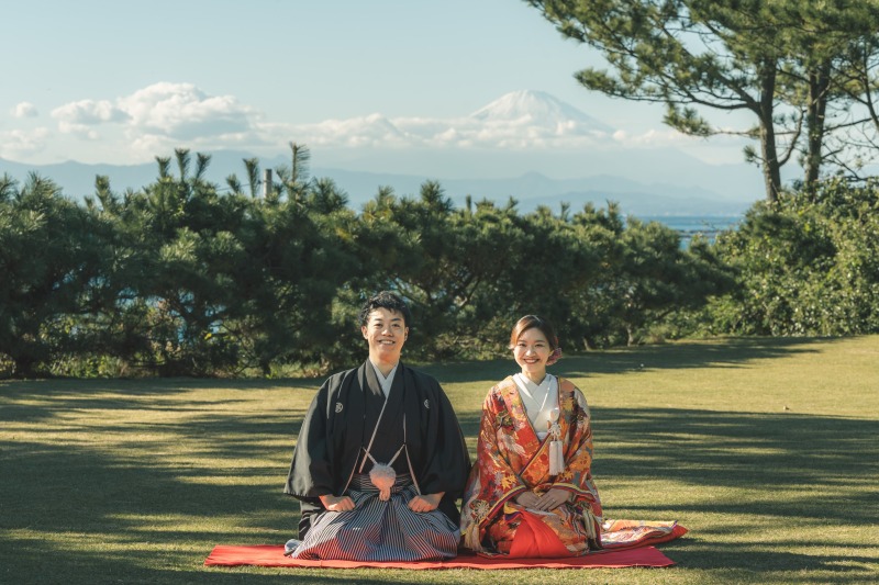 11月10日迄に撮影★『海が見える日本庭園』と海岸で撮影 和装壱点プラン 衣裳(差額無し)・美容・撮影データ付