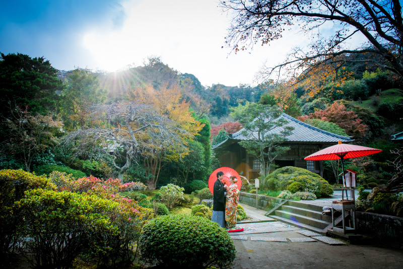 【和装&洋装】4/11~5/31平日★鎌倉市内の寺院+湘南の海オープニングムービー付撮影プラン★衣裳差額無し 美容データ210枚