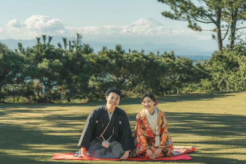 【和装1着】新春特別★1/4～2/10撮影　早割15組様　海が見える日本庭園（茶室付き）と海岸で撮影　衣裳・美容・データ100枚