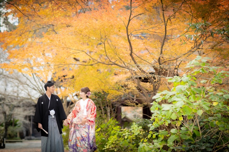 【和装1着】12/16~12/29 まだまだ紅葉♡好きな和装1着着て鎌倉市内の寺院で撮影★衣裳差額なし・美容・撮影データ100枚
