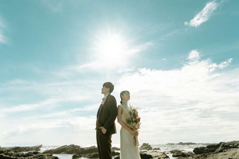 【洋装】6月の平日撮影★城ケ島で撮影♪オープニングムービー付き撮影プラン　衣裳差額無し　美容　撮影データ100カット付き