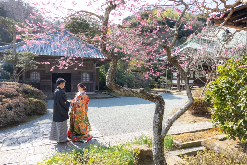 2月平日撮影♪オープニングムービー付(動画)付きフォト★和装⇒寺院&洋装⇒湘南海岸で撮影衣裳・美容・データ付き