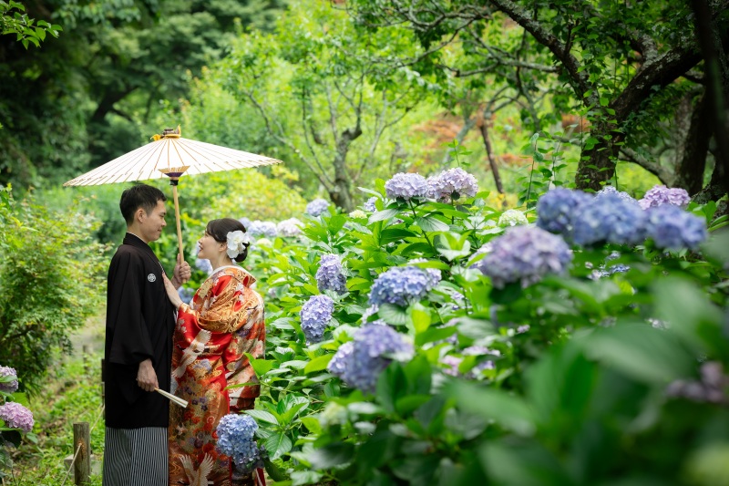 【和装＆洋装】6/1～6/30の平日 和装；鎌倉市内の寺院＆洋装；大桟橋で撮影　衣裳差額無し・美容・撮影データ１５０カット付き