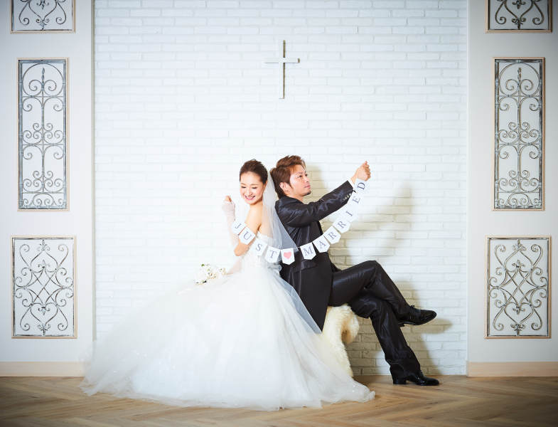 洋装で、HAPPYWEDDING♪