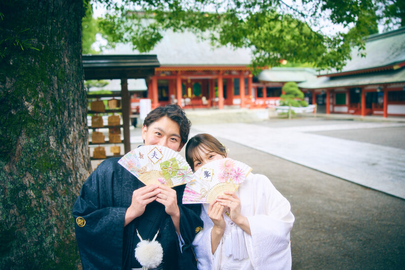 手作りの扇子で