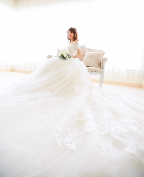 ロングトレーンがとっても素敵☆