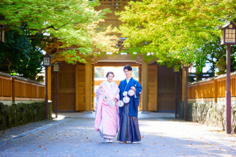 ピンク色の色打掛