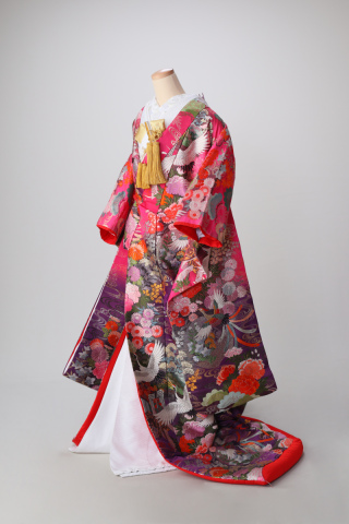 色打掛(ピンク紫)