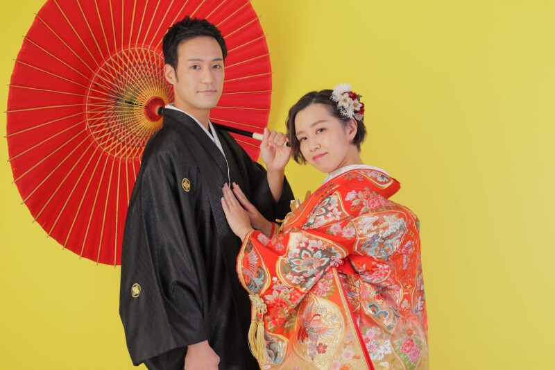 まずは和装で撮影スタート♪