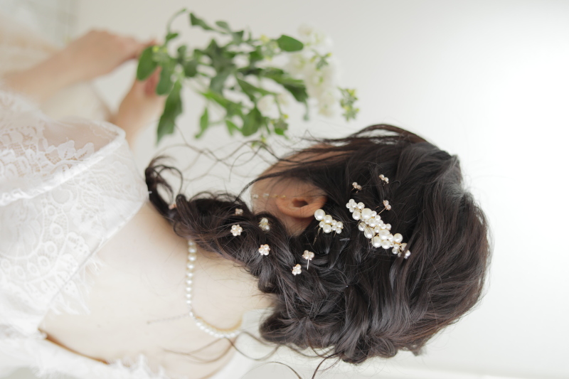 お気に入りの髪飾りやアクセサリーも◎
