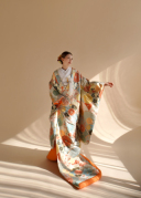 水色菊花青箔文