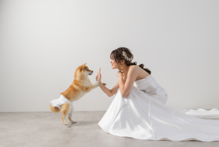 大切なペットと一緒に撮影♪