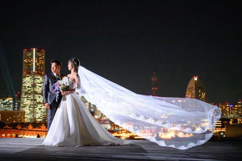 ベールを使って幻想的な雰囲気