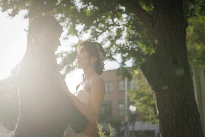 クラシカルな自然あふれる街並み撮影