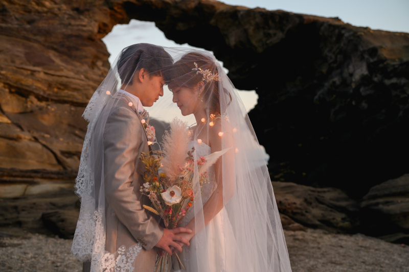 ベールを使って幻想的な雰囲気