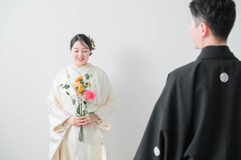 お持ちいただいたお花と可愛らしく!