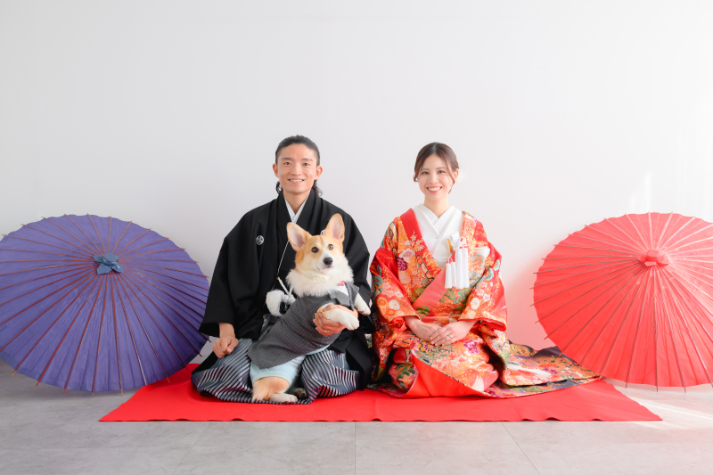 着物でわんちゃんと一緒に☆