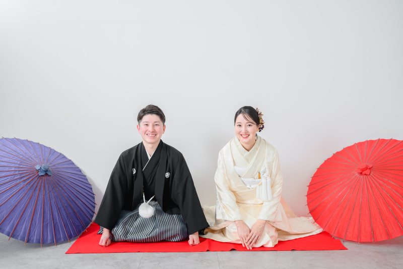 笑顔と二人で、お正座で!