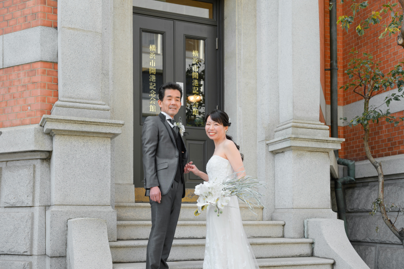 ラストは外観でお二人のにっこり笑顔(*^-^*)