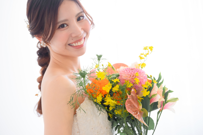 お持ち込みのブーケと一緒に♪
