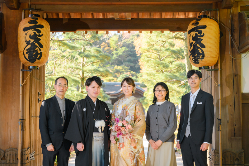 ＊＊＊庭園　×　ご家族写真