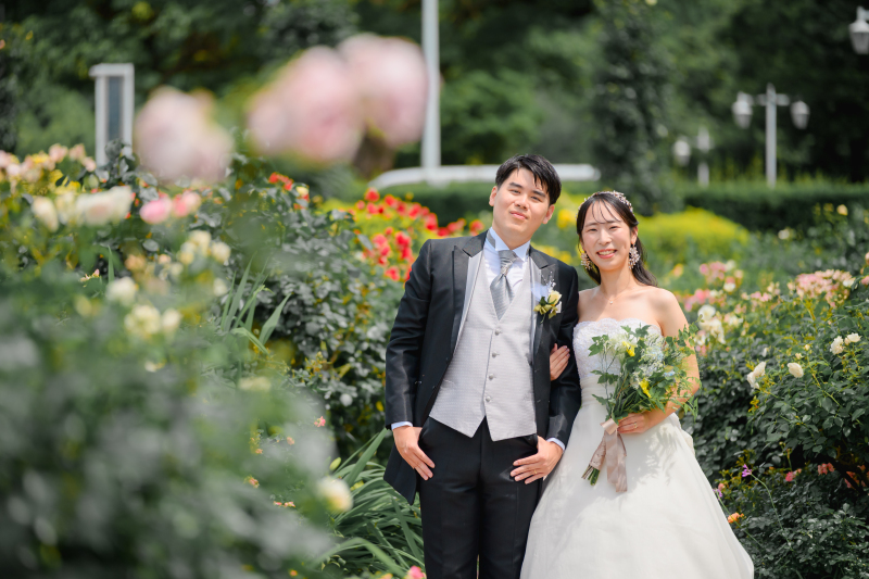 都会の中心にありながら自然豊かな公園での撮影