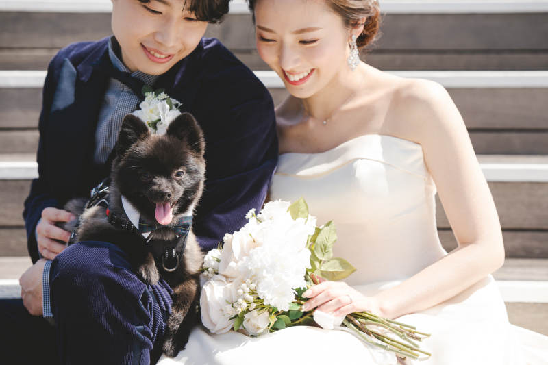 neeyU◇横浜元町ブライダルサロン_ペットと一緒に撮影できる