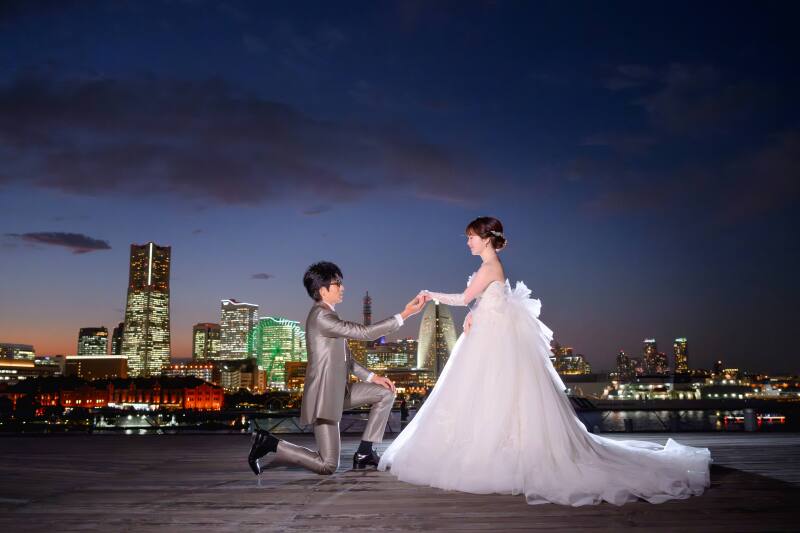 neeyU◇横浜元町ブライダルサロン_夜景で撮影できる
