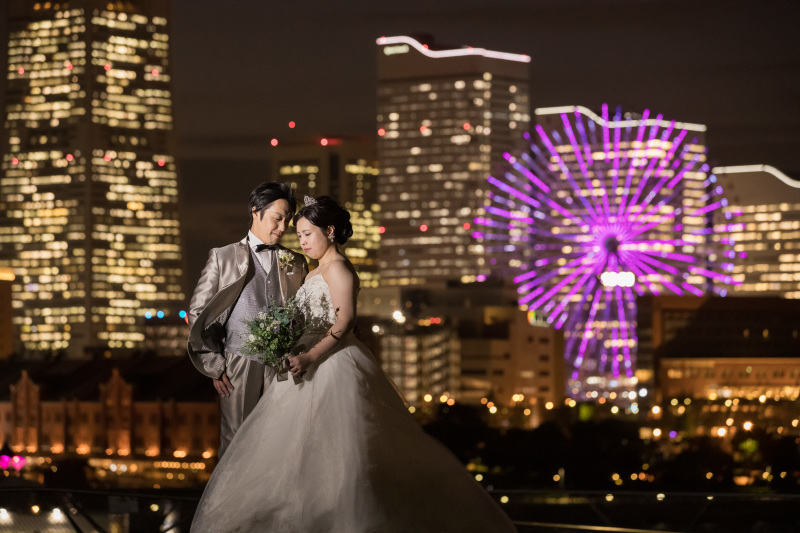 neeyU◇横浜元町ブライダルサロン_夜景で撮影できる