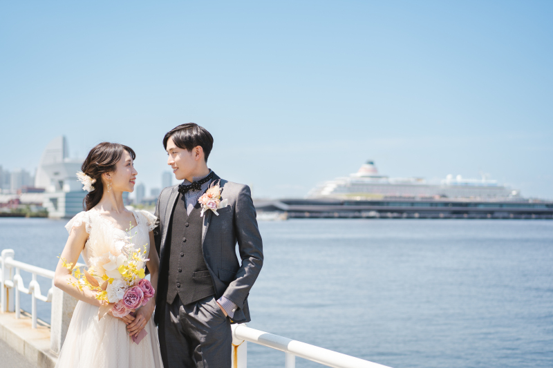 《山下公園ロケーションプラン》移動費・申請料込☆ドレス1着☆ロケーション60分撮影☆全データお渡し