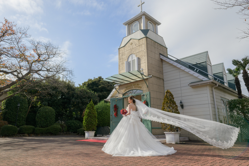 ［チャペルプラン］本格的なチャペルで挙式のような撮影プラン☆衣装グレードアップ無料！チャペル使用料金込み　全データ色味補正☆
